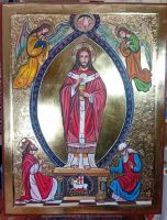 Nr.636.Ikona Chrystusa Najwyższego Kapłana-wym.60-50cm